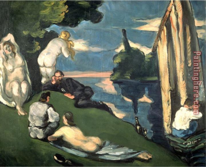 Paul Cezanne Pastoral Or Idyll 1870